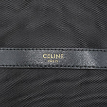 将图像加载到图库查看器中，CELINE Design Print Backpack Black/White188382BHR.38AW Nylon Canvas Leather Size Medium
