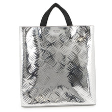 将图像加载到图库查看器中，PRADA Shopping bag Silver2VG113 BrushedLeather Canvas
