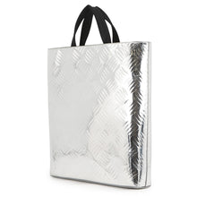 将图像加载到图库查看器中，PRADA Shopping bag Silver2VG113 BrushedLeather Canvas
