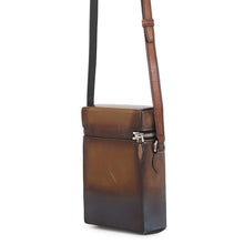 Load image into Gallery viewer, Berluti FreeScript Swipe Calligraphy Messenger Brown/Blue Venezia Leather
