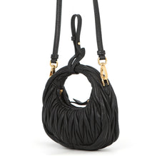 Load image into Gallery viewer, MIUMIU Matelassé Hobo Bag Charm Black5NR019_2FPP_F0002 Leather
