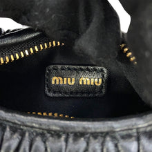 Load image into Gallery viewer, MIUMIU Matelassé Hobo Bag Charm Black5NR019_2FPP_F0002 Leather
