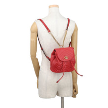 Load image into Gallery viewer, GUCCI GG Marmont Backpack Red528129 DRW4T 6433 Leather
