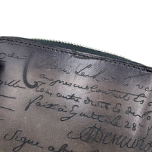 Load image into Gallery viewer, Berluti Itauba Square Compact Wallet Dark Gray Leather
