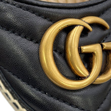 Load image into Gallery viewer, GUCCI GG Marmont Lace-up Espadrille Wedge Heels Black573023 BTM00 1000 Leather Size 34.5
