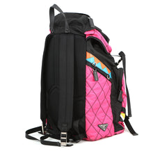 Load image into Gallery viewer, PRADA Backpack Black/Fuchsia/Multicolor2VZ136 Nylon Leather
