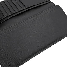 Load image into Gallery viewer, PRADA triangle logo long wallet Black2MV836_QHH_F0002 Saffiano LeatherCalf Leather
