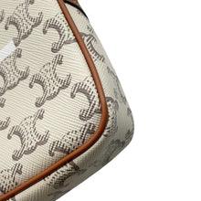 将图像加载到图库查看器中，CELINE Triomphe Logo Shoulder Ivory/Brown194502 PVC Leather Size Medium
