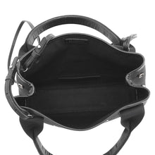 Load image into Gallery viewer, BALENCIAGA NavyCabas Black390346AQ38N1000 Canvas Leather Size XS
