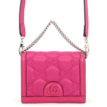 将图像加载到图库查看器中，GUCCI GGMatelasse Mini Shoulder Bag Pink723777 Nylon Leather
