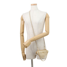 Load image into Gallery viewer, PRADA Triangle W Mini Pouch 2WAY Bag Beige1NR015 Fur Leather
