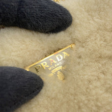 Load image into Gallery viewer, PRADA Triangle W Mini Pouch 2WAY Bag Beige1NR015 Fur Leather
