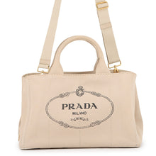 将图像加载到图库查看器中，PRADA Canapa 2WAYBag Beige1BG642 Canvas
