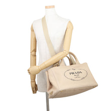 将图像加载到图库查看器中，PRADA Canapa 2WAYBag Beige1BG642 Canvas
