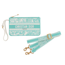 将图像加载到图库查看器中，Dior Toile de Jouy Embroidery Pannier Hat Bag AquamarineM1328CTDT_M51E Canvas
