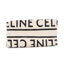 Load image into Gallery viewer, CELINE Small Cabas Thais 2WAY Bag White/Black199162ERP Cotton Leather Size Small
