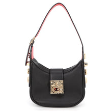 将图像加载到图库查看器中，Christian Louboutin Karasukai Shoulder Bag Black/Red1225182CM6S Leather Size Mini
