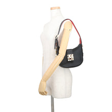 将图像加载到图库查看器中，Christian Louboutin Karasukai Shoulder Bag Black/Red1225182CM6S Leather Size Mini
