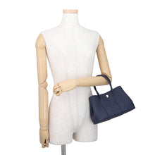 将图像加载到图库查看器中，HERMES Neo Garden blue navy Negonda Leather Size 23
