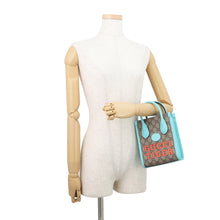 Load image into Gallery viewer, GUCCI Interlocking G Mini 2WAY Bag Light Blue/Beige/Orange671623 GG Supreme Leather

