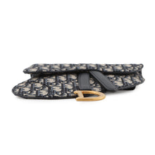将图像加载到图库查看器中，Dior Oblique Saddle Belt Pouch Beige/NavyS5632CTZQ_M928 Canvas Leather
