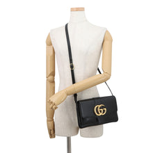 Load image into Gallery viewer, GUCCI GG Marmont Alley Shoulder Bag Black550129 Leather Size Small

