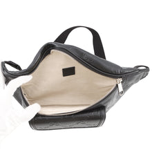 Load image into Gallery viewer, GUCCI GG embossed belt bag Black645093 Leather
