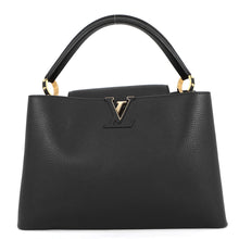 将图像加载到图库查看器中，LOUIS VUITTON Capucines NoirM48864 Taurillon Leather Size MM
