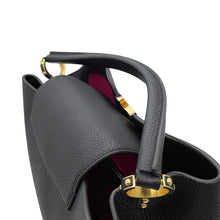 将图像加载到图库查看器中，LOUIS VUITTON Capucines NoirM48864 Taurillon Leather Size MM
