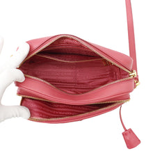 Load image into Gallery viewer, PRADA Triangle Logo Camera Bag Shoulder Bag PinkBT1010 Leather
