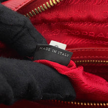 Load image into Gallery viewer, PRADA Triangle Logo Handbag RedBN1113 Leather
