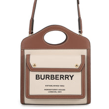 Load image into Gallery viewer, BURBERRY Pocket Bag 2WAY Bag Natural/Brown8031746 Canvas Leather Size Mini

