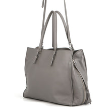 将图像加载到图库查看器中，BALENCIAGA Paper B4 Zip-Around 2-Way Bag Gray432596 Leather
