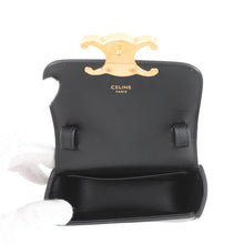 将图像加载到图库查看器中，CELINE Triomphe Claude Shoulder Bag Black10I513 Leather
