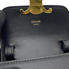 将图像加载到图库查看器中，CELINE Triomphe Claude Shoulder Bag Black10I513 Leather
