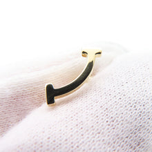 Load image into Gallery viewer, TIFFANY&amp;Co. T Smile Mini Earrings Size Mini60150766 18K Yellow Gold
