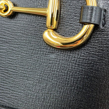 Load image into Gallery viewer, GUCCI 1955 Horsebit Baguette Shoulder Bag Black602118 Leather
