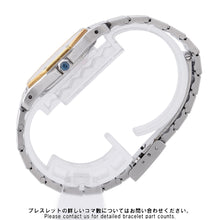 将图像加载到图库查看器中，CARTIER Santos Octagon LM W30mm Stainless Steel K18YG Ivory DialW2001583
