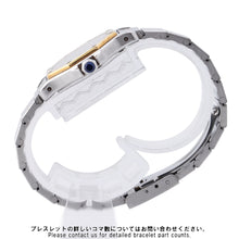 将图像加载到图库查看器中，CARTIER Santos Octagon SM W25mm Stainless Steel K18YG Ivory DialW2001683
