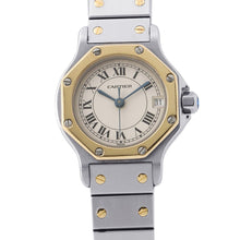 Load image into Gallery viewer, CARTIER Santos Octagon SM W25mm Stainless Steel K18YG Ivory DialW2001683
