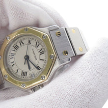 Load image into Gallery viewer, CARTIER Santos Octagon SM W25mm Stainless Steel K18YG Ivory DialW2001683
