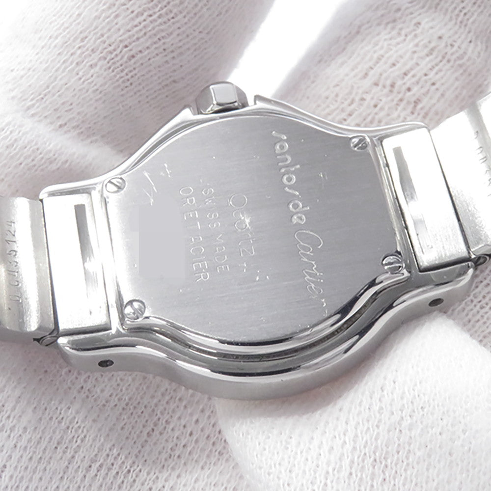 CARTIER Santos Octagon SM W25mm Stainless Steel K18YG Ivory