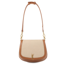 Load image into Gallery viewer, SAINT LAURENT PARIS Voltaire Handbag Brown/Beige818896 Canvas Leather Size Mini
