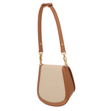 Load image into Gallery viewer, SAINT LAURENT PARIS Voltaire Handbag Brown/Beige818896 Canvas Leather Size Mini
