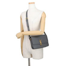 Load image into Gallery viewer, SAINT LAURENT PARIS Solferino Shoulder Bag Gray634305 Leather Size Medium
