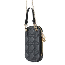 将图像加载到图库查看器中，Dior Lady Dior Phone Holder BlackS0872ONMJ_M900 Lambskin
