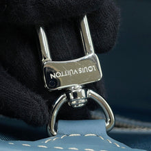 将图像加载到图库查看器中，LOUIS VUITTON Weekend Tote NM BlueM22537 Monogram Washed Denim
