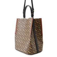 将图像加载到图库查看器中，BURBERRY TBMonogram Peggy 2WAY Bag SM Beige/Black/Brown8026825 PVC Leather
