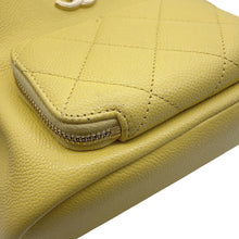 将图像加载到图库查看器中，CHANEL Matelasse Drawstring Bag ChainShoulder YellowAP2913 Caviar Leather
