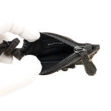 将图像加载到图库查看器中，BALENCIAGA Lucagol Coin purse Dark Brown/Black776769 Denim

